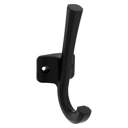 NATIONAL HARDWARE Powell Medium Matte Black Black Aluminum 4-15/16 in. L Angled Hook 60 lb 1 pk N337-912